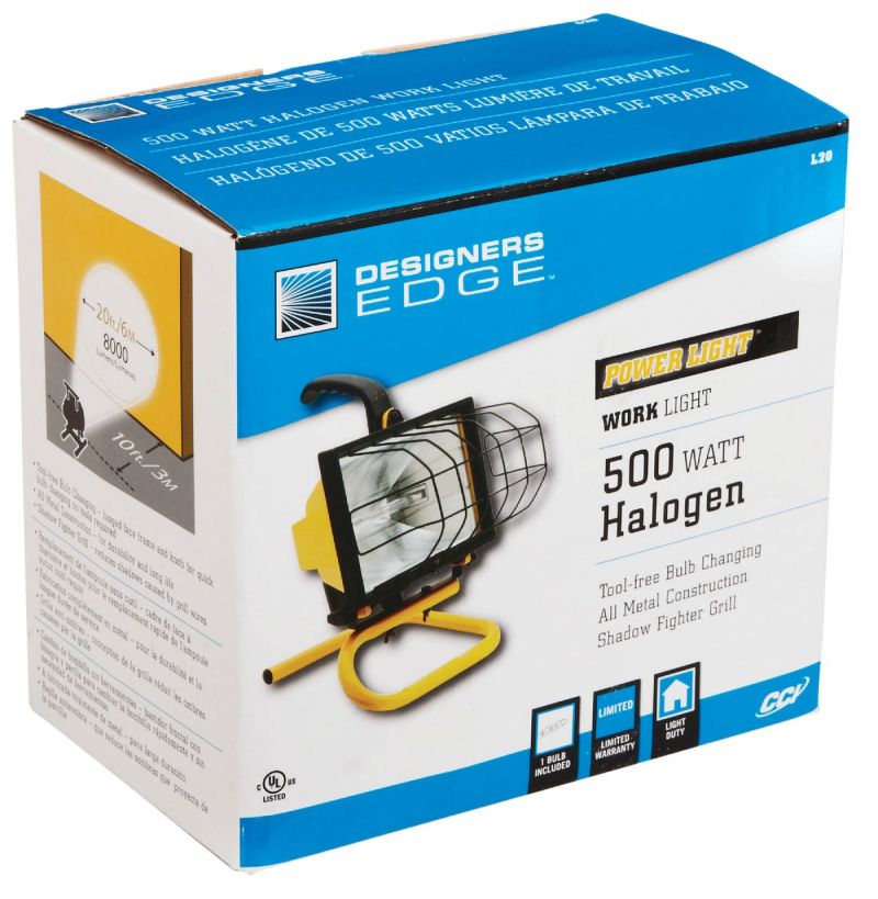Designers Edge  500 watts Halogen  Portable Work Light